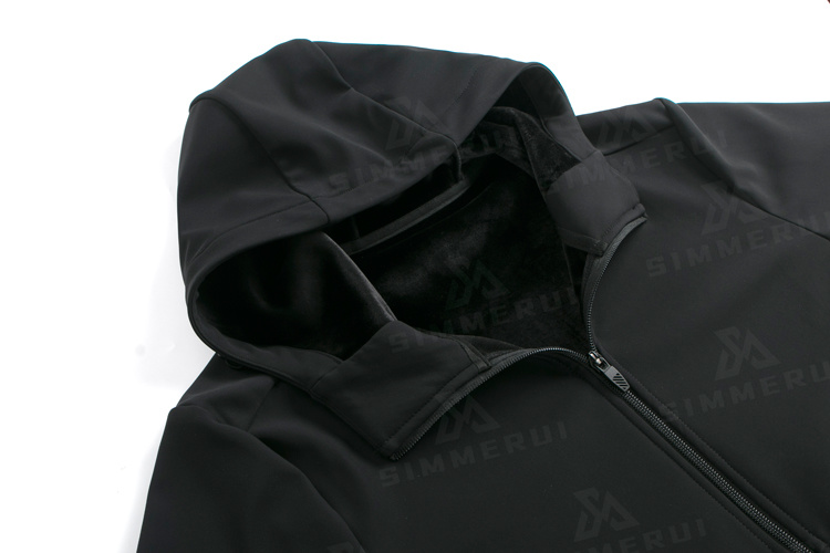 Soft Shell Jacket Waterproof Hooded Zipper Jacket Winter Windbreaker Jacket