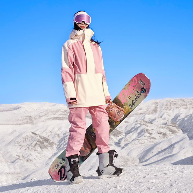 Custom Soft Shell Ski Suit 3L Single Board Windproof Pullover Ski Suit Jacket Unisex