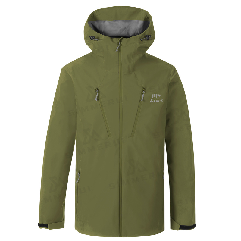 Custom 3 Layer Polyester Men&prime;s Jackets Windproof Waterproof Breathable Fishing Jacket