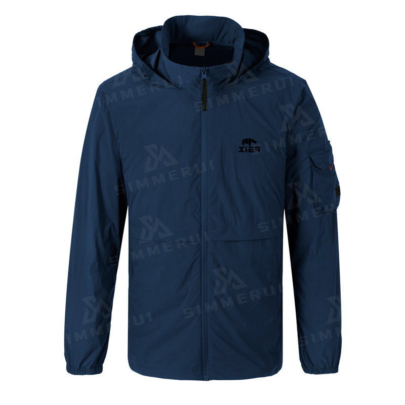 Wholesale Custom Factory Solid Windbreaker Men&prime;s Windproof Waterproof Jacket